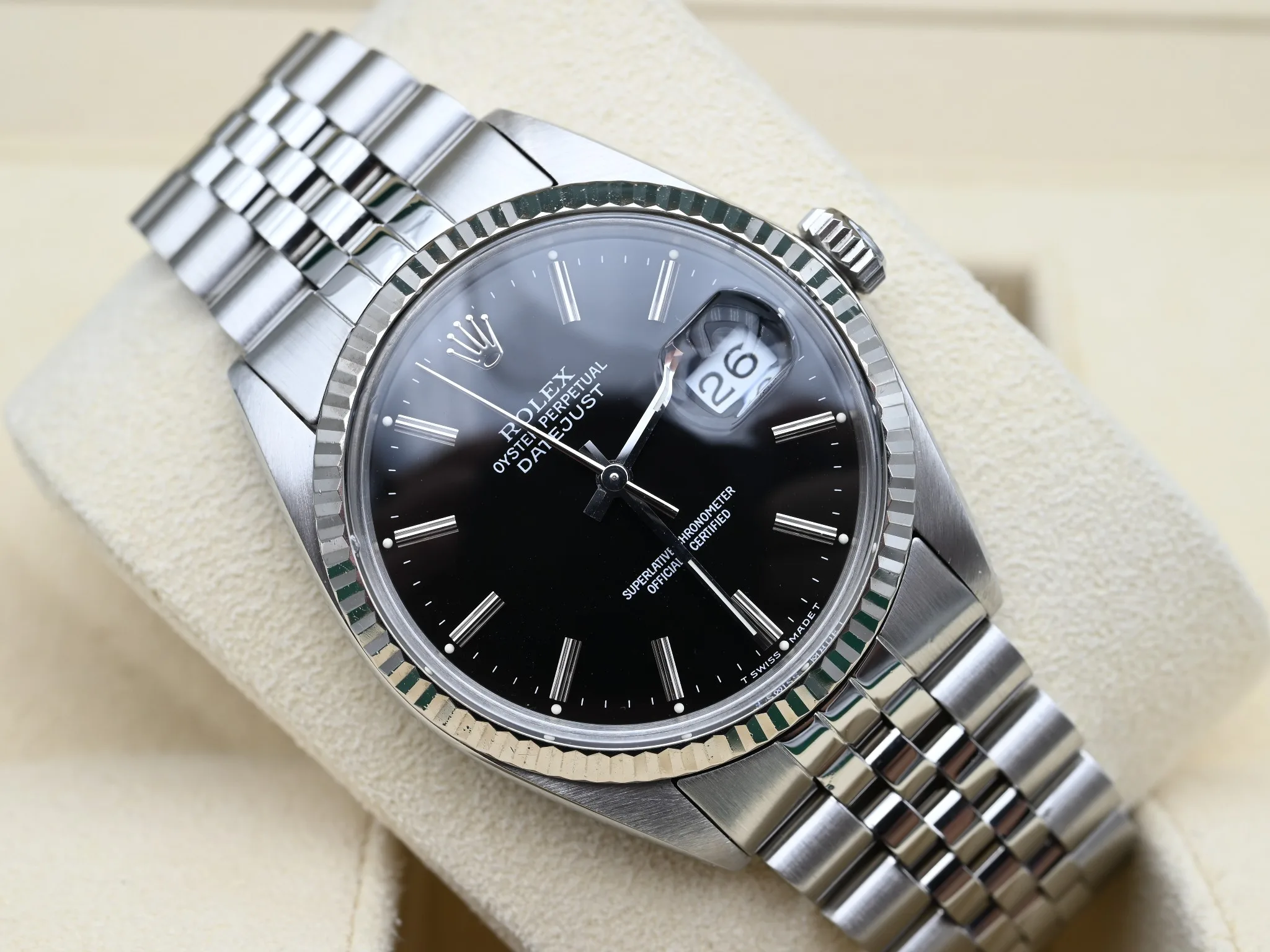 ROLEX DATEJUST 16014 6コマ Rolex Datejust Ref.16014 Stainless Steel & White Gold 36mm