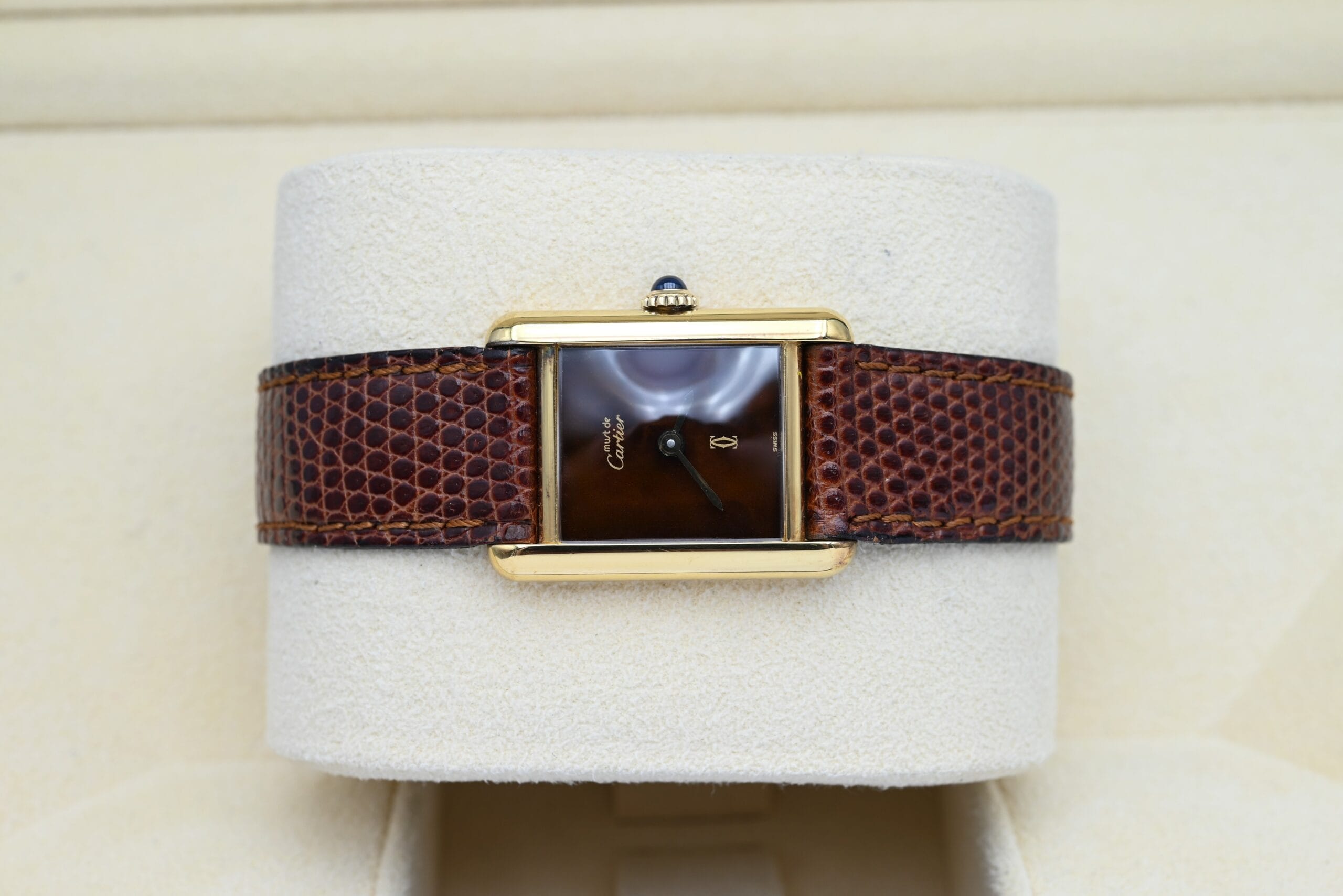 Cartier Tank Vermeil Year 1992 (Box & Papers) - Image 5